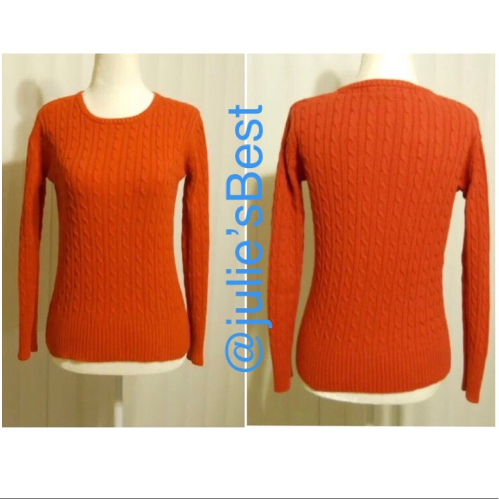 LL Bean Woman’s Red Stretch Crewneck Sweater.